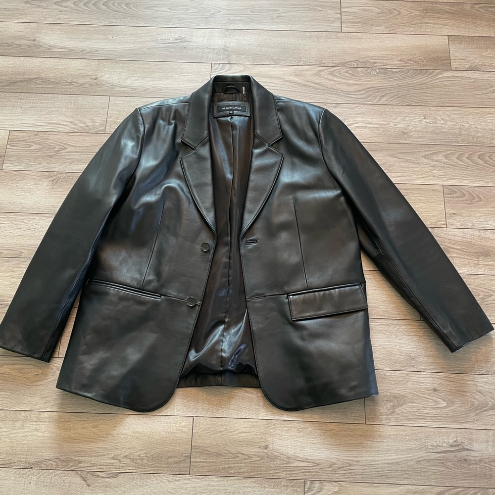 Black Leather Blazer